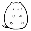 White Animated Cat 6