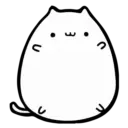 White Animated Cat 1