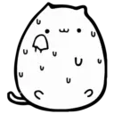 White Animated Cat 14