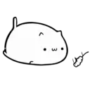 White Animated Cat 10