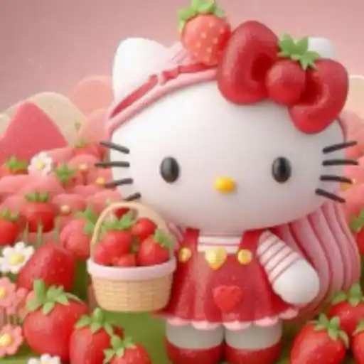 Hello Kitty en Fresas💞1🇵🇪Clásica 24