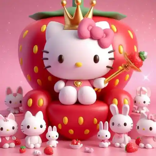 Hello Kitty en Fresas💞1🇵🇪Clásica 26