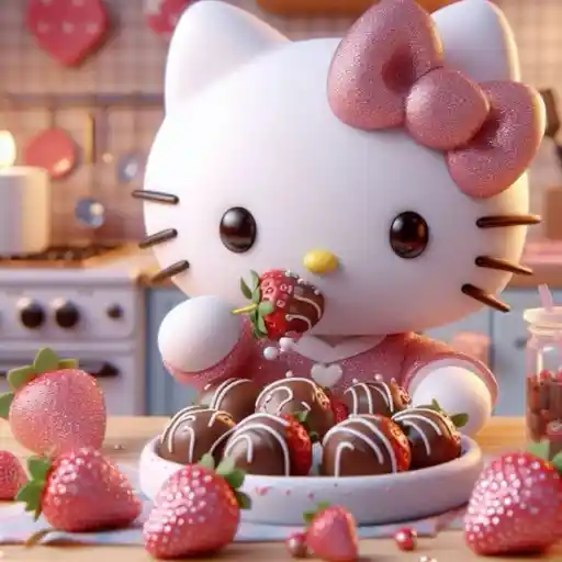 Hello Kitty en Fresas💞1🇵🇪Clásica 3