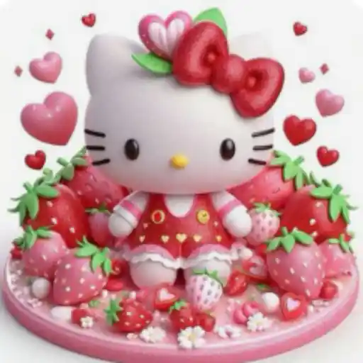 Hello Kitty en Fresas💞1🇵🇪Clásica 17