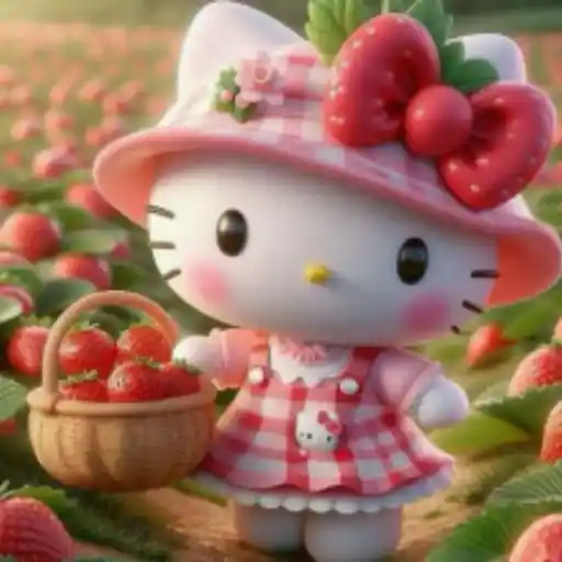 Hello Kitty en Fresas💞1🇵🇪Clásica 29