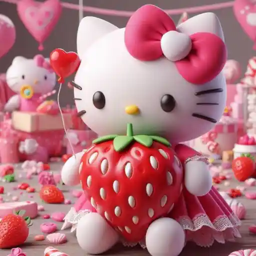 Hello Kitty en Fresas💞1🇵🇪Clásica 27