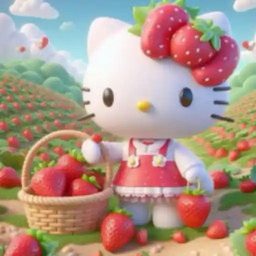 Hello Kitty en Fresas💞1🇵🇪Clásica 4