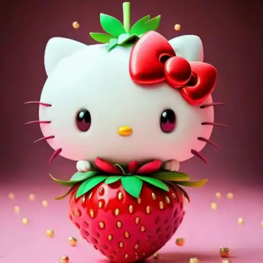 Hello Kitty en Fresas💞1🇵🇪Clásica 6