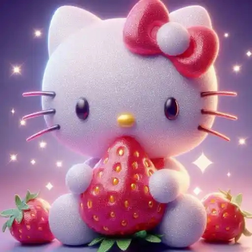 Hello Kitty en Fresas💞1🇵🇪Clásica 18