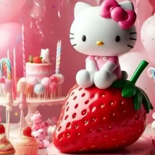 Hello Kitty en Fresas💞1🇵🇪Clásica 21