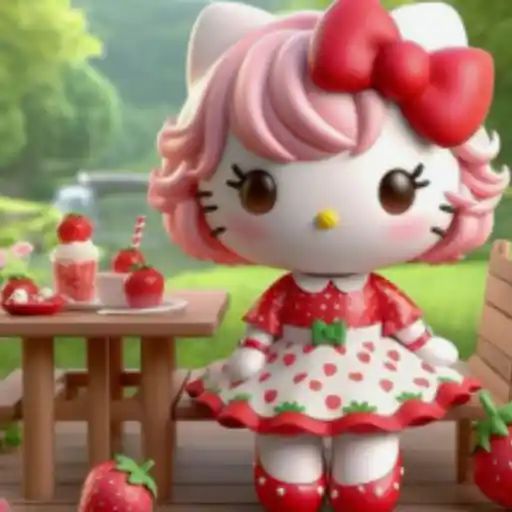 Hello Kitty en Fresas💞1🇵🇪Clásica 5