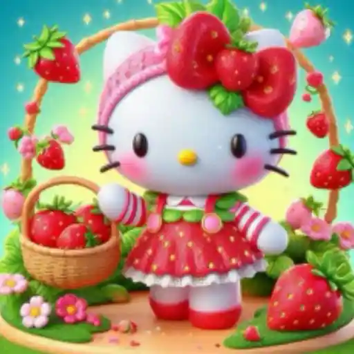 Hello Kitty en Fresas💞1🇵🇪Clásica 15