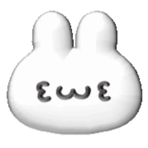 White bunny 3D emojis🐇 MOV 16