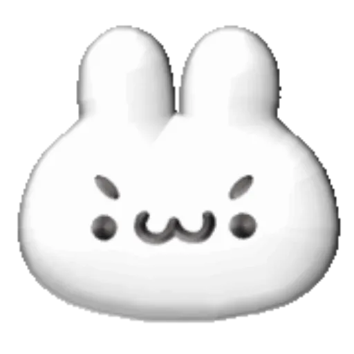 White bunny 3D emojis🐇 MOV 17