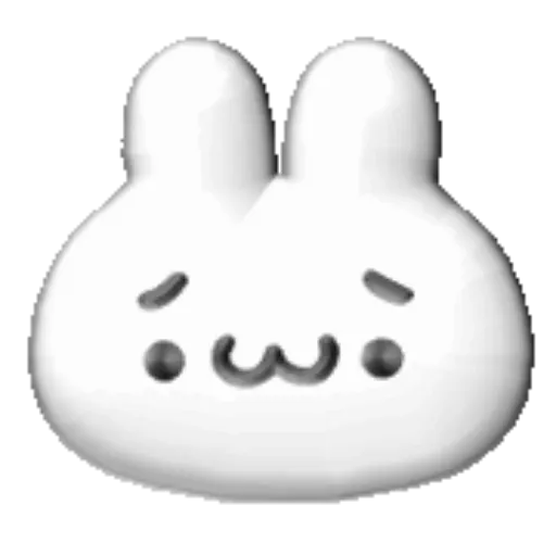 White bunny 3D emojis🐇 MOV 14