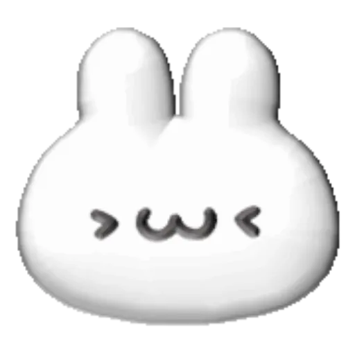 White bunny 3D emojis🐇 MOV 19