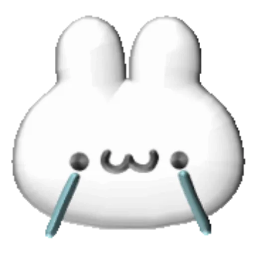 White bunny 3D emojis🐇 MOV 30