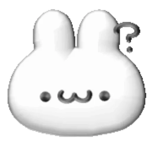 White bunny 3D emojis🐇 MOV 3