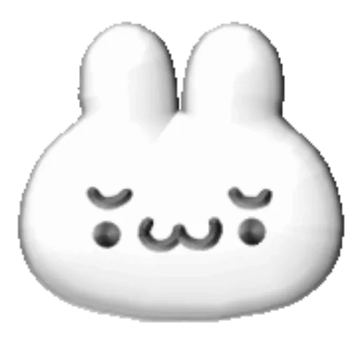White bunny 3D emojis🐇 MOV 26