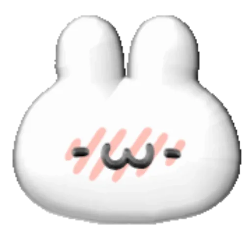 White bunny 3D emojis🐇 MOV 18