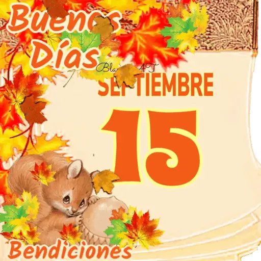 CALENDARIO MES SEPTIEMBRE 15
