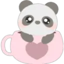 Lovely panda emojis 🖤🐼🤍 5