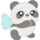 Lovely panda emojis 🖤🐼🤍 26