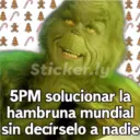 ** Sticker.ly 秋 5PM solucionar la hambruna mundial sin decírselo a nadie