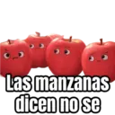Las manzanas dicen no se