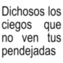 Dichosos los ciegos que no ven tus pendejadas